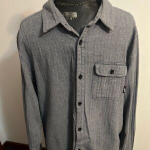 Rusty Vintage Gray button-down shirt, size M